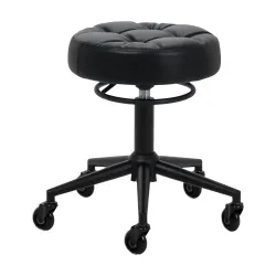 Фризьорска табуретка Gabbiano D054 - 49/63- черна/бяла