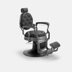 Бръснарски стол Mack brushed grey black  