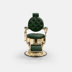 Бръснарски стол Mack gold green