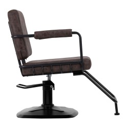 Фризьорски стол Gabbiano Catania Loft Old Leather - тъмно кафяв